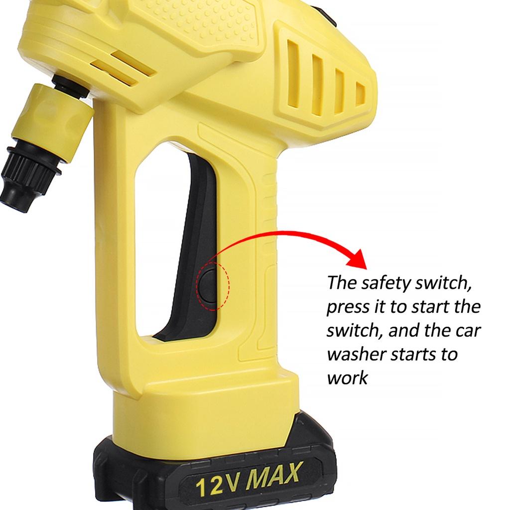 800W Handheld Auto Spray Powerful Car Washer Cordless High Pressure Car Washer Guns Garden Water Jet Foam Generator 2 Battery 24V