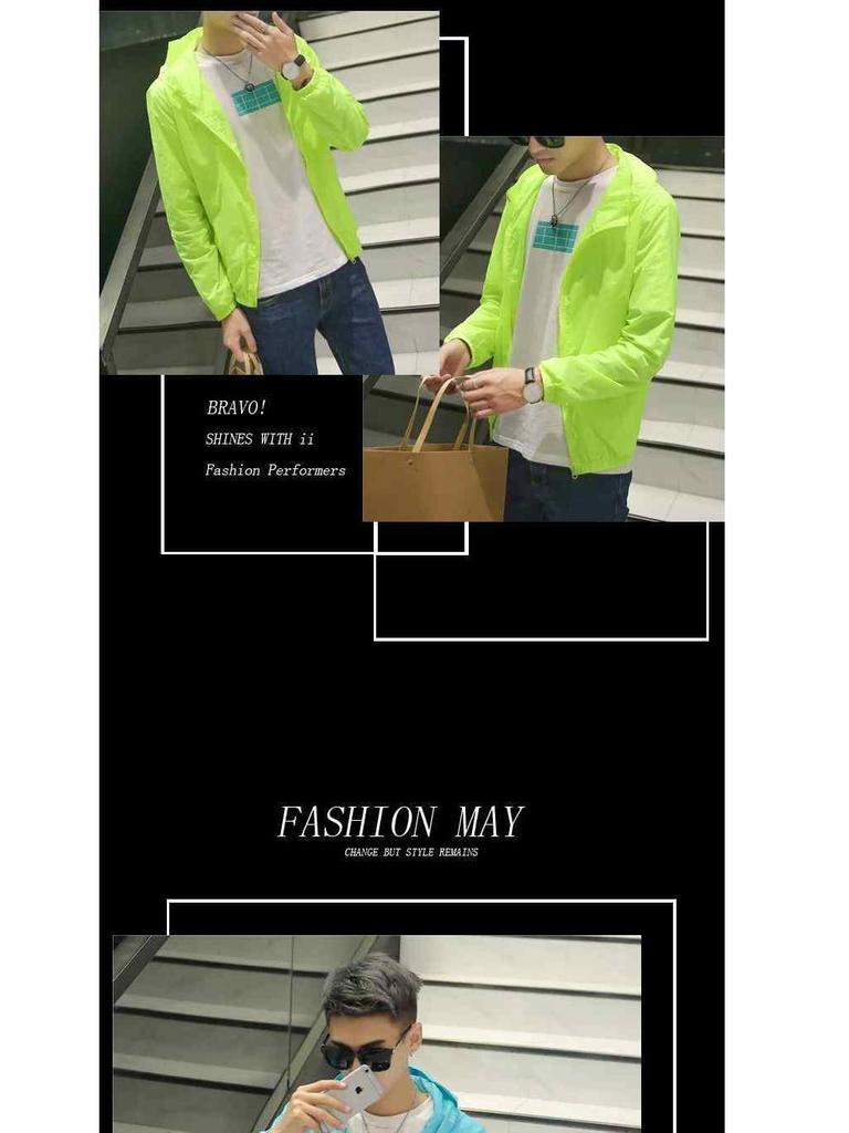 2023 Men's Ultra-Thin Sun Protection Jacket - Transparent, Versatile Beach and Student Wear