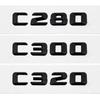 Alloy ABS Car Letter Stickers Rear Trunk Badge for Mercedes Benz C Class C240 C250 C260 C280 C300 C320 C350 C400 C500 Emblem
