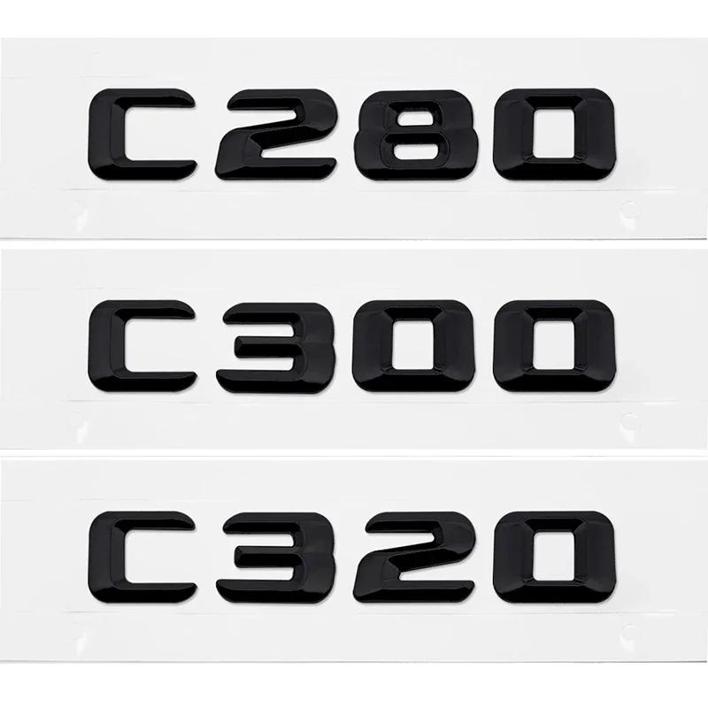 Alloy ABS Car Letter Stickers Rear Trunk Badge for Mercedes Benz C Class C240 C250 C260 C280 C300 C320 C350 C400 C500 Emblem