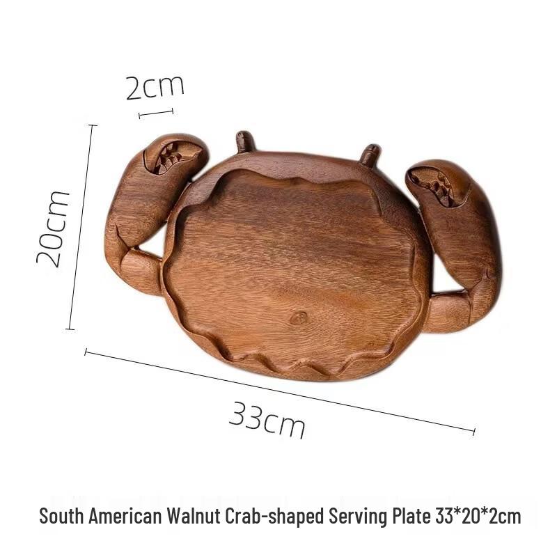 Abay Solid South American Walnut Wood Serving Plate