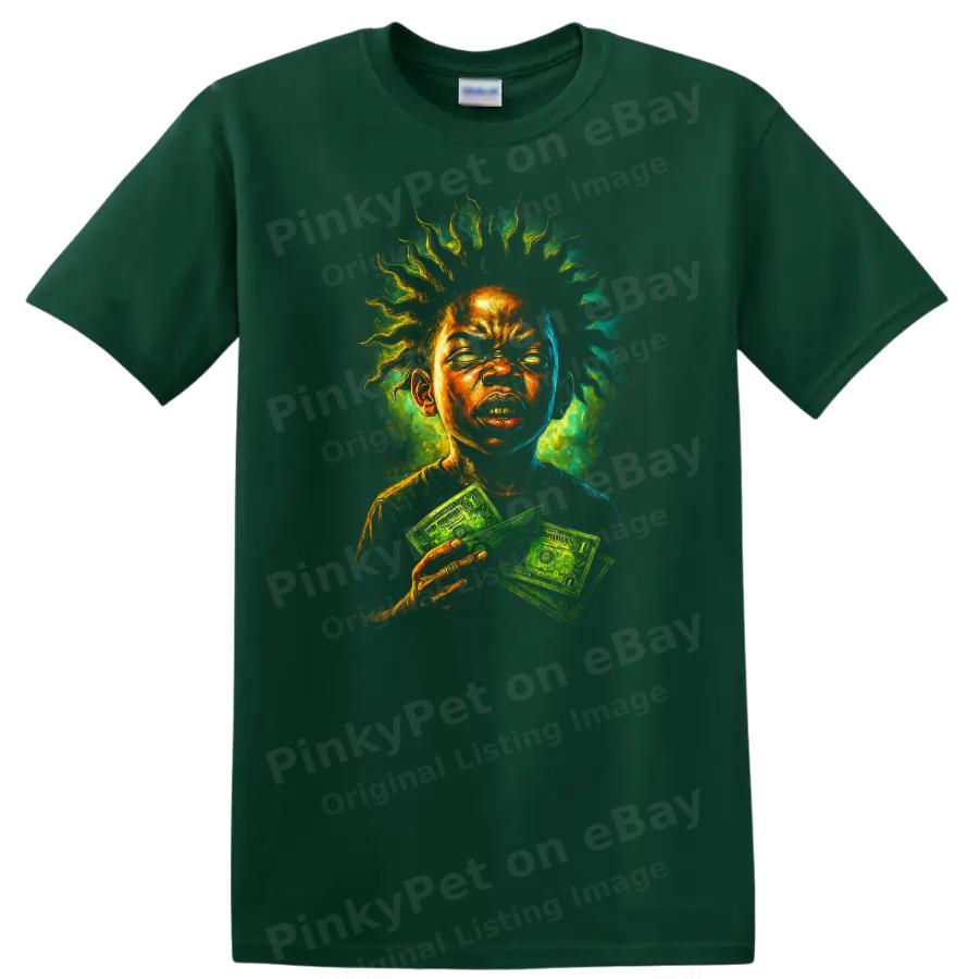 Money Kid T Shirt Dark Urban Streetwear Graphic Art Cool Tee Design