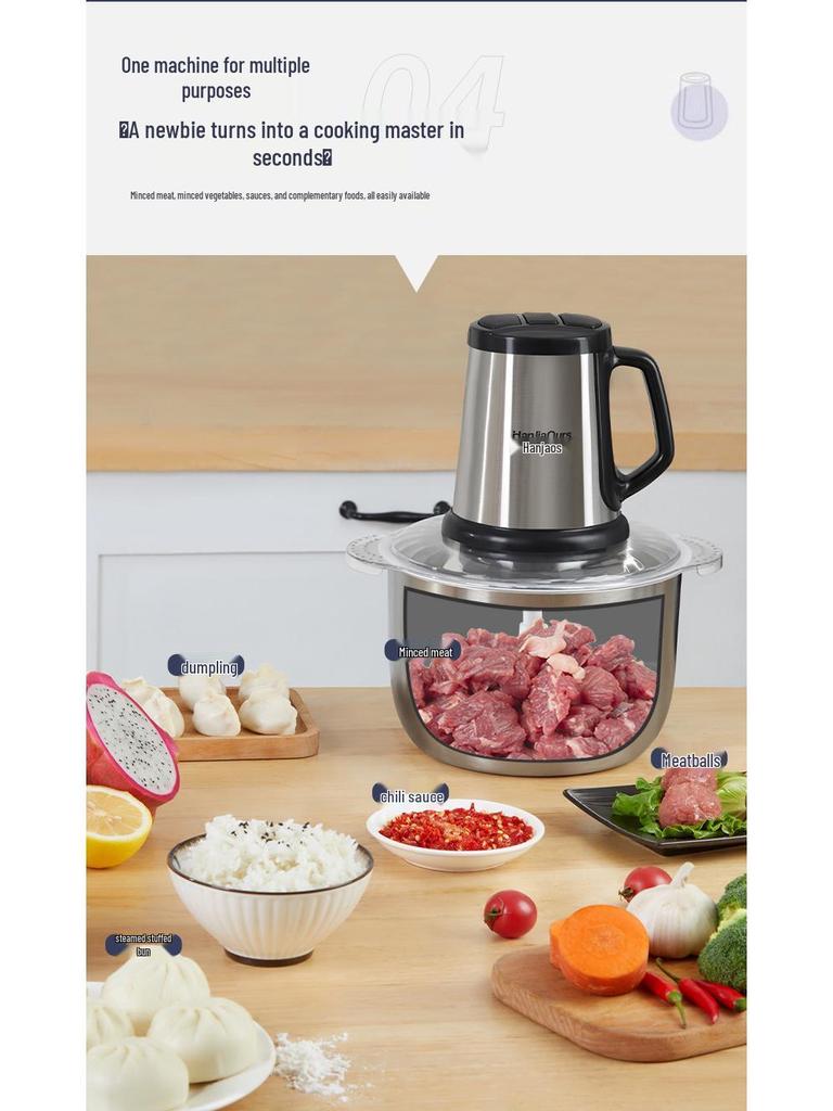 High-Power Multi-Functional Meat Grinder & Food Processor for Household and Commercial Use