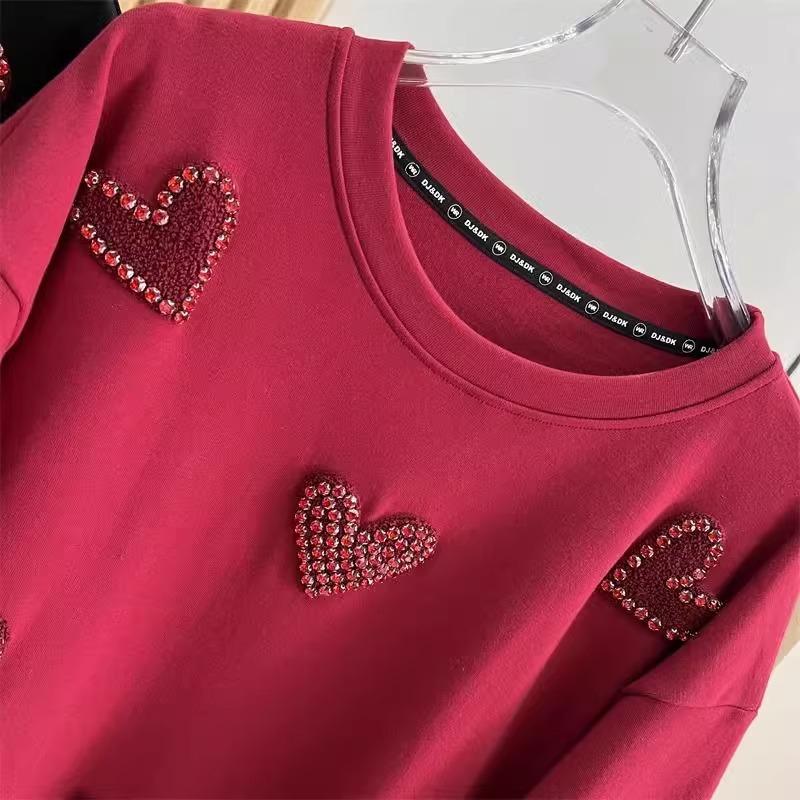 JKASHDK Women's Fashion Plus Size Casual Summer Spring LOVE Print Short Sleeve O-Neck Blouses & Shirts