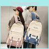 Trendy Fashionable Unisex Backpack High Capacity For Students Available In Pink Yellow Black Blue And Gray