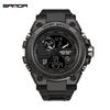 Sanda Men's Multifunctional Dual Display Luminous Waterproof Sports Watch for Teens