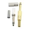 2PCS 6.35mm 2Pole Mono Amplifier Plug 6.35 Stereo Metal Microphone Jack Plug-in Audio Connector for KTV