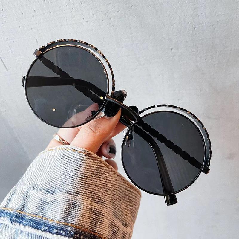 European American Style Sunglasses Women Round Shape Uv Protection Sun Glasses Male Female  Woman Sunglass