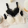 Floral Pink Lace Underwear Women Bra Ultra Thin Underwire Push Up Bras Female Sexy Lingerie