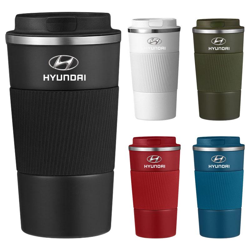 500ml Zanglamaydigan Po'latdan Yasalgan Kofe Tumbleri Termos Krujka Portativ Sayohat Termosi Hyundai Mistra Lafesta Elantra Accent IX35 I20 I30 Azera Sonata uchun