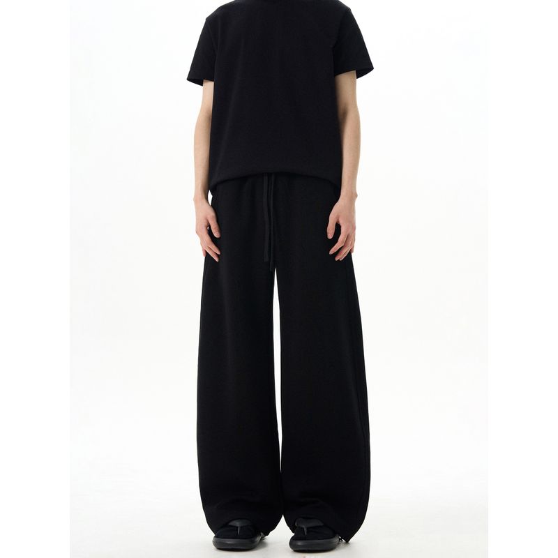 Kisko American Retro Casual Sports Elastic Waist Versatile Sweatpants Unisex Loose Straight-Leg Couple's Scimitar Pants