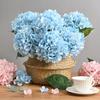 2pcs Artificial Hydrangea Flower, Real Touch Lifelike Artificial Flowers, Suitable For Outdoor Wedding Office Home Party Living Room Table Decoration