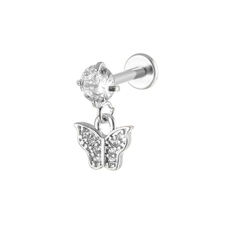 Internally Threaded Lip Stud Ear Cartilage Hoop Dangle Body Piercing Jewelry