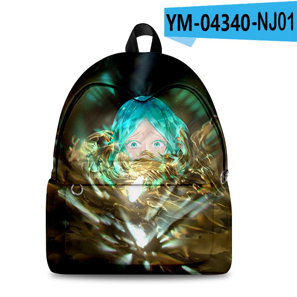 Classic Novelty Land of the Lustrous student Bookbag Notebook Backpacks 3D Print Oxford Waterproof Boys/Girls Travel Backpacks