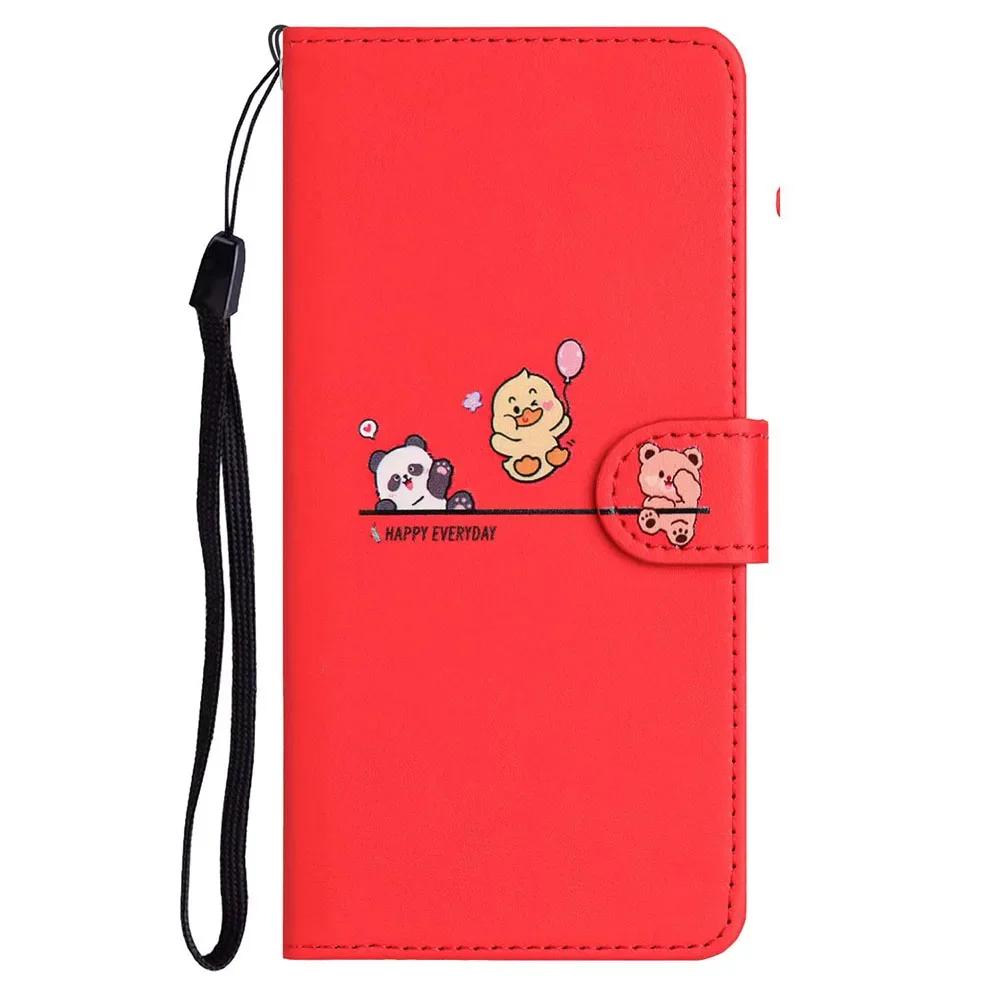Book-style Flip Cover Cartoon Case For Xiaomi 13T Poco X7 X6 M6 M7 Pro Redmi Note 14 13 Pro Plus 13C Turbo 4 K60 Ultra K70E