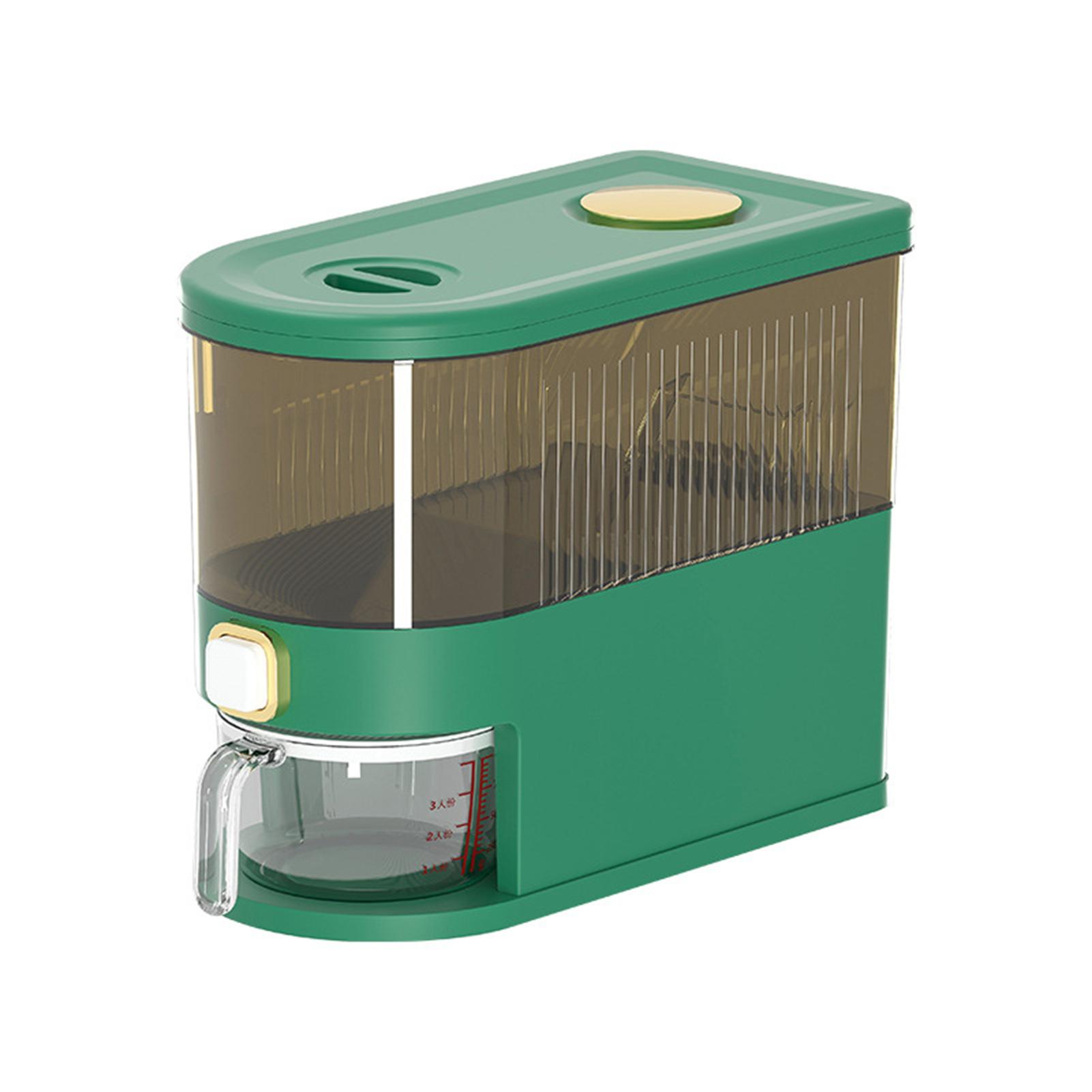 

Герметичный резервуар для хранения риса с мерным стаканом, прочный контейнер большой емкости для зерна и орехов 6L