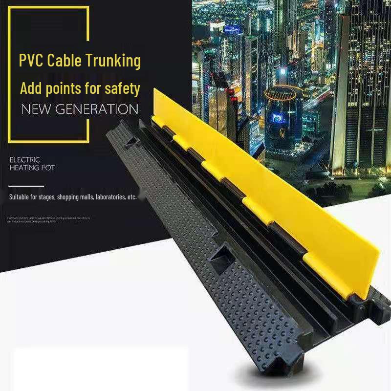 Rubber PVC Cable Protection and Speed Bump Channel for Outdoor Use