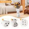 Ceramic Dice Vase Decor Flower for Cafe Office Balcony Entryway