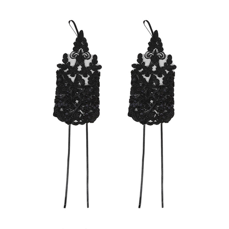 Elegant Lace Bridal Fingerless Gloves Women Fashion Short Gloves for Wedding Party Opera Prom Halloween