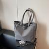 Anti-splashing canvas bag, casual shopping shoulder bag, trendy travel handbag, simple women's tote bag