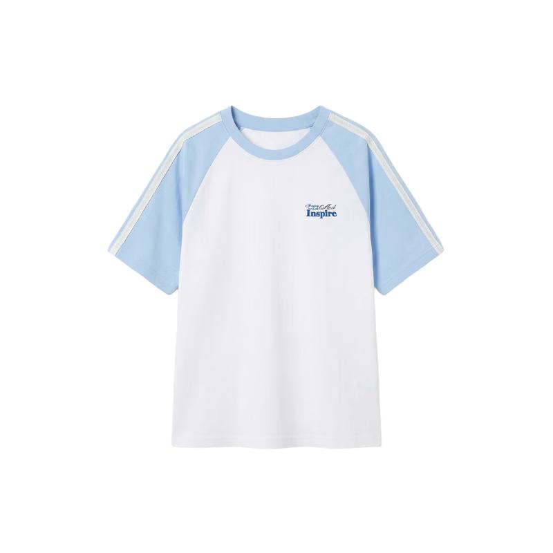 Desa Girls' Youth Fashion Contrast Raglan Short Sleeve T-Shirt