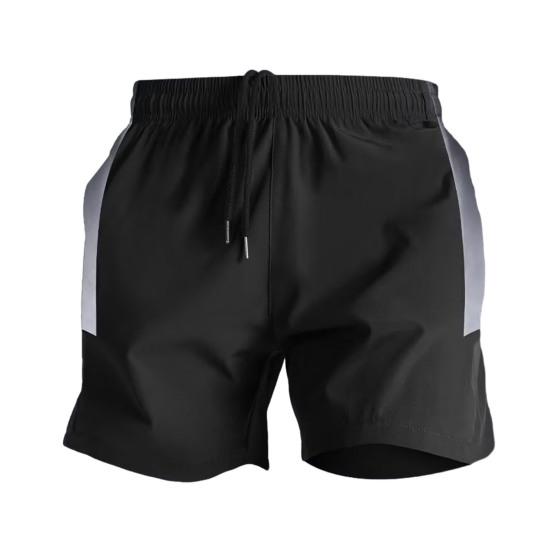 Herreshorts Fargeblokkdesign Elastisk midje Hurtigtørkende Allsidig Bredt ben Sport Treningsshorts Daglig bruk