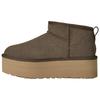UGG Classic Ultra Mini Platform Suede Warm Versatile Slip-On Snow Boots Women boots Brown 1135092-DDRG