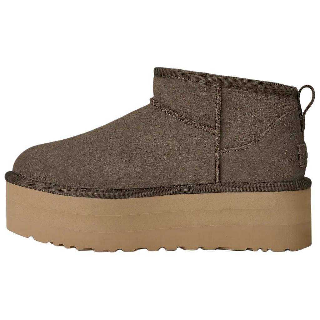 UGG Classic Ultra Mini Platform Suede Warm Versatile Slip-On Snow Boots Women boots Brown 1135092-DDRG