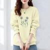 Autumn and Winter Women's Crew Neck Long Sleeves Printing Loose Pullovers Korean Hoodies Fashion Classic Casual All Match Tops