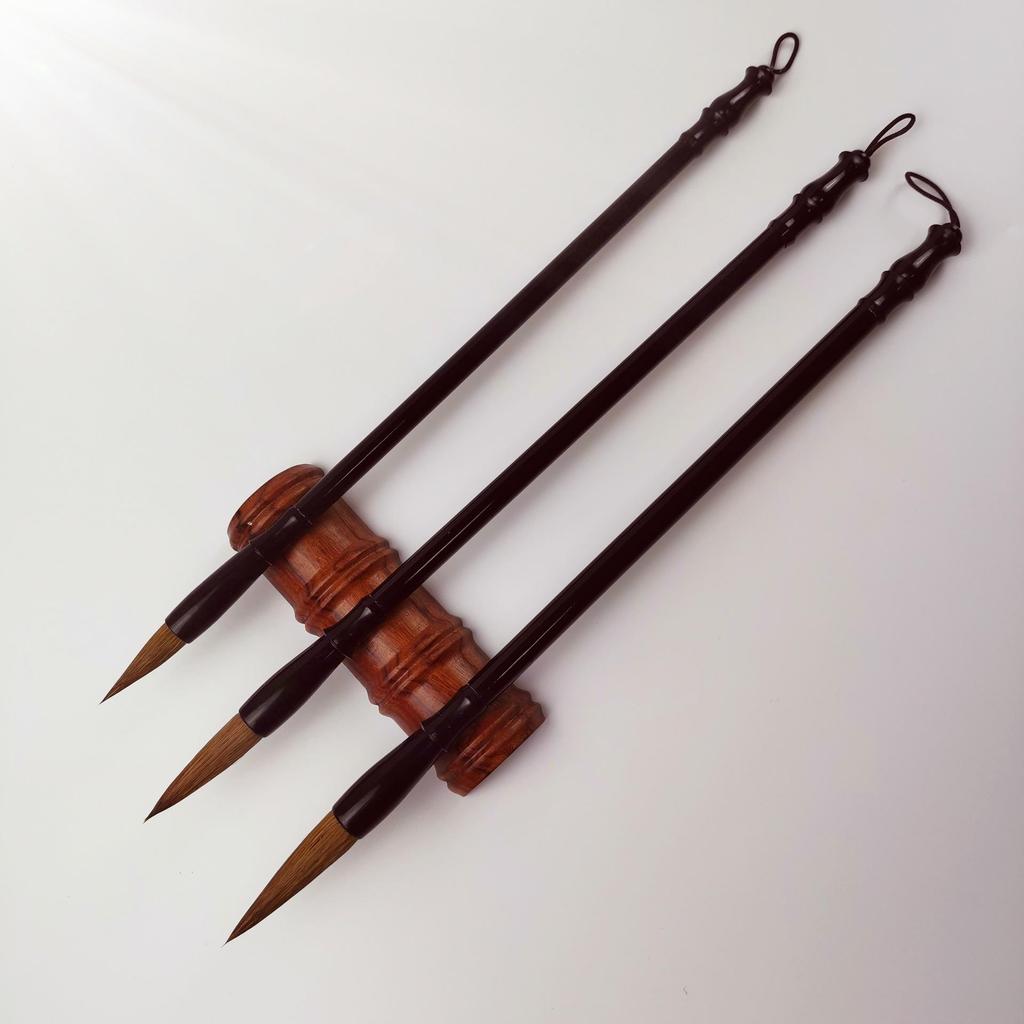 Student Calligraphy Brush Set: Mixed Wolf and Sheep Hair In Yan and Ou Styles for Writing