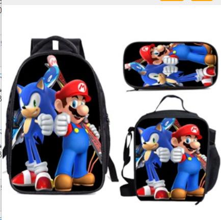 Mario, Primary And Secondary School Schoolbag, Children'S Backpack, Cartoon Satchel.