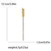 Elegant Women's Brooch with Long Thread Lapel Pin Stylish Wheat Ear Jewelry Flowing Fringe Sparkling Crystal Lapel Pins