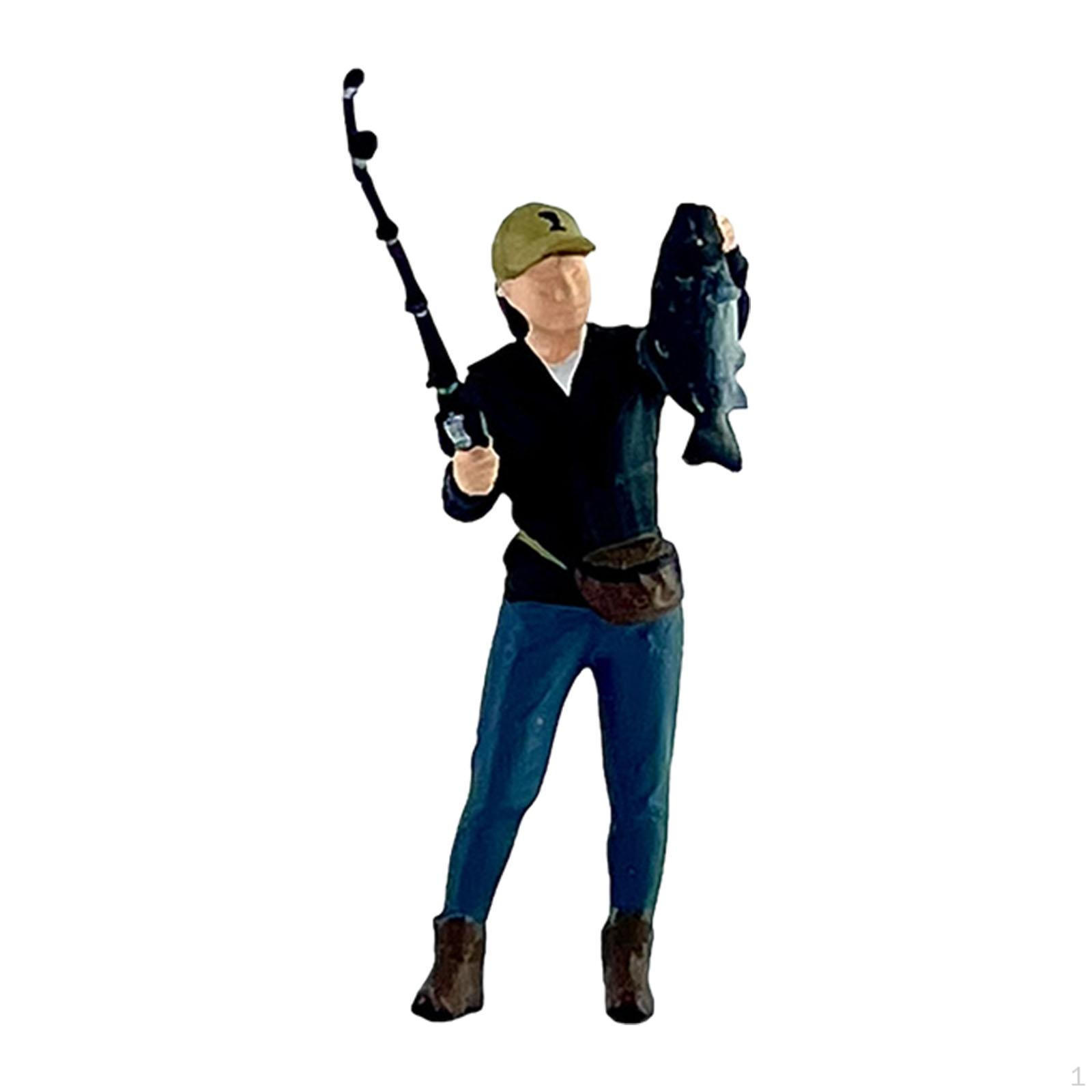 

Модель персонажа-рыбака в масштабе 1/64 для отображения миниатюрной сцены with Fish