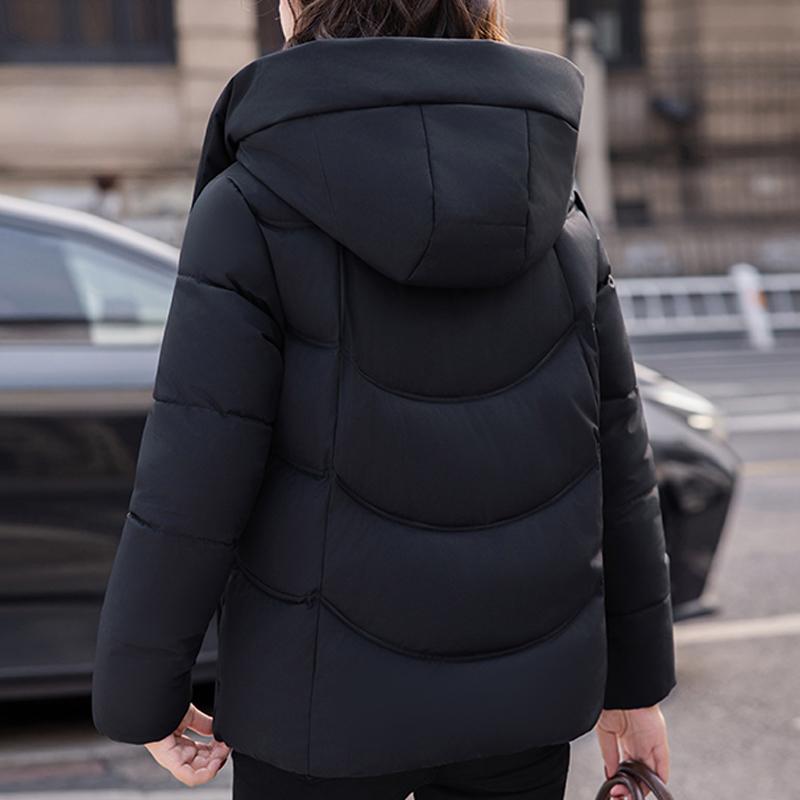Fashion Winter Jackets Woman Short Parkas Hooded Loose Thick Warm Women's Coats