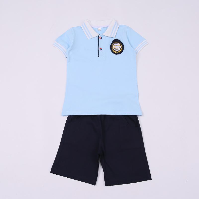 British Academy Style Summer Kindergarten Uniform: Pure Cotton Short-Sleeve Set with Shorts and Skirt
