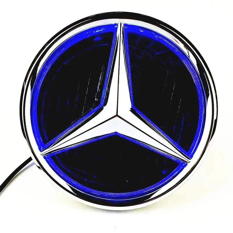 C200 E200 New 2025 For Mercedes Benz Car Front Grilled Star Emblem LED Illuminated Logo White Blue Red Light for Mercedes Benz W