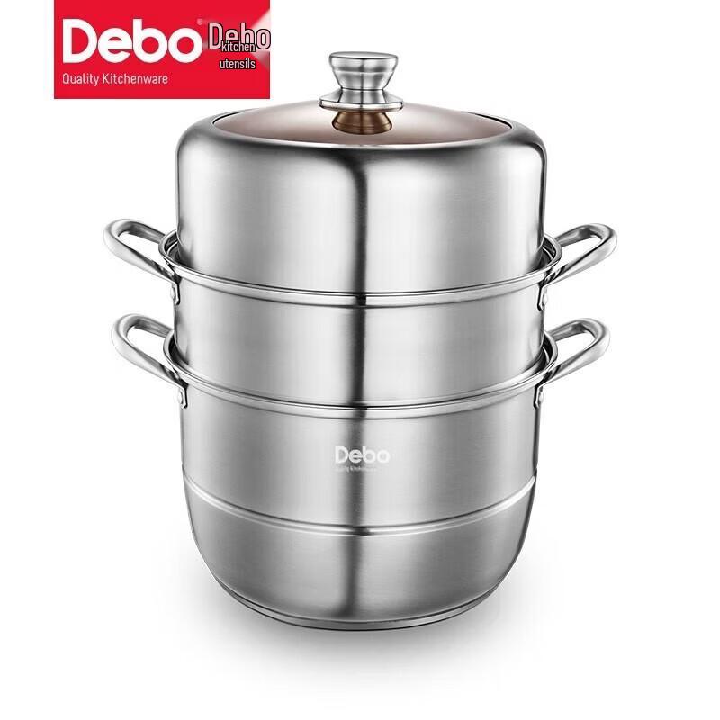 Debo DEP-696 Angelo 304 Stainless Steel 28cm Double Layer Steamer