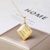 12 Zodiac Signs  Openable Photo Frame Heart Locket Necklace for Women Gold Plated Astrology Horoscope Photo Pendant Jewelry Gift