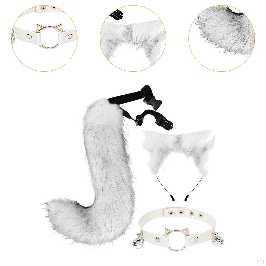 Adorable Animal Costume Set with Ears, Collar, and Tail for Theme Parties Festive Celebrations