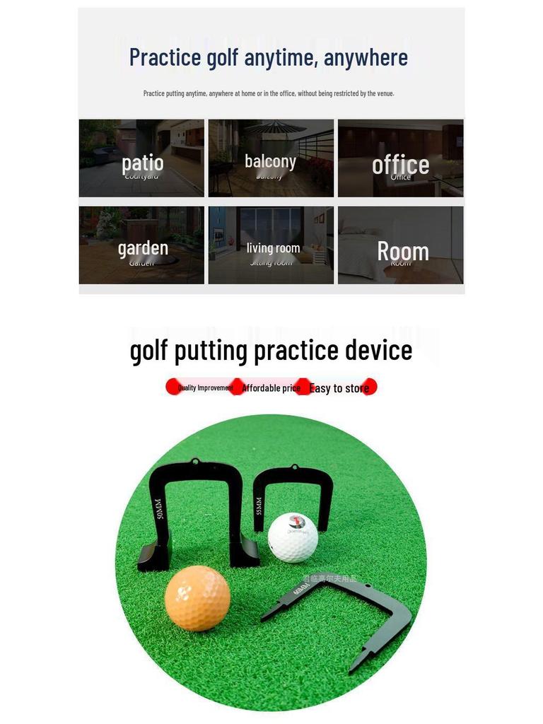 Aluminum Alloy Golf Putter Target Gate for Indoor/Outdoor Practice - Beginner To Advanced, Available In 3 Sizes