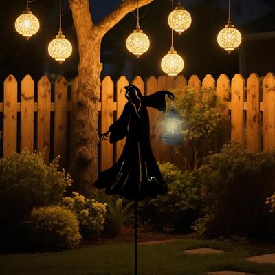 1/2Pcs Spooky Outdoor Lights Halloween Decorations Weather-Resistant Easy To Install Lawn Ornaments Solar Garden Stakes