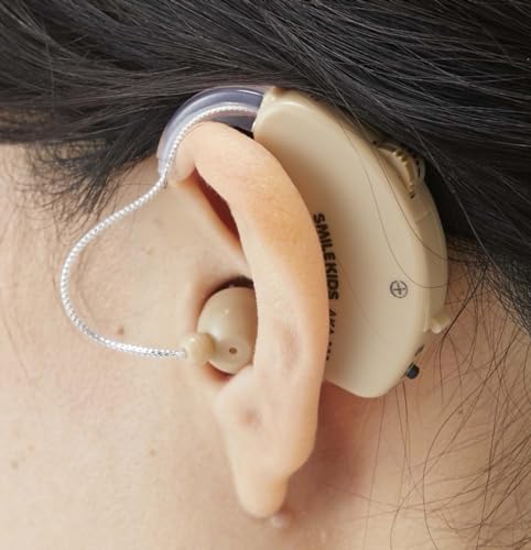 Asahi Denki Kasei AKA-111 Ear-Hook Hearing Amplifier IV, Battery-Operated, Lightweight, for Both Ears, Suitable for Seniors and Elderly, In-Ear Type,