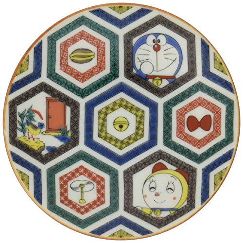 Kanesho Pottery  Doraemon  Kutani Ware Small Plate, Old Kutani Style, Tortoise Shell Pattern, 008145, Made in Japan