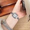 Gold Square Watch Women'S Bracelet Steel Belt Exquisite Light Luxury Retro Roman Niche Quartz Watch Women
