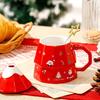Sheng Ye Christmas Tree Ceramic Mug with Lid & Spoon