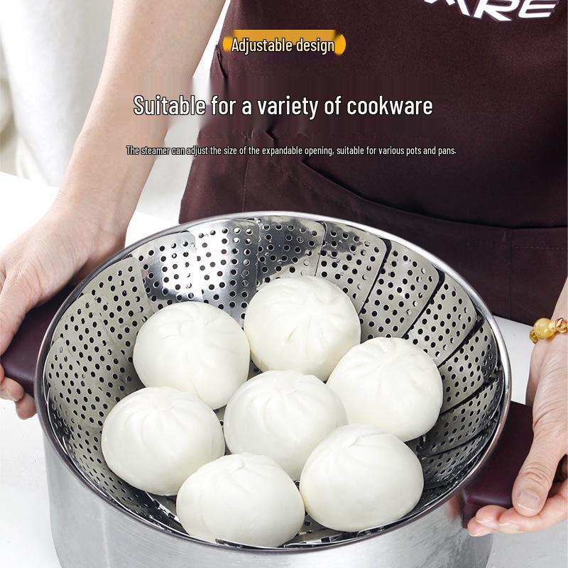 Víceúčelový skládací napařovací stojan z nerezové oceli s uchem pro zvedání