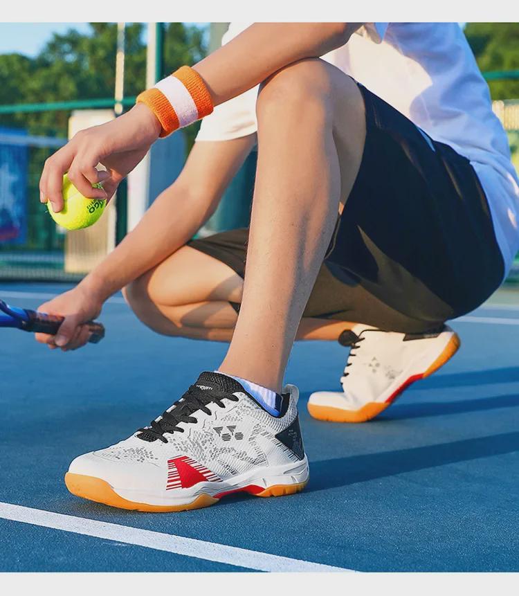 New Cross-Border Badminton Shoes with Cow Tendon Soles, Training Tennis Shoes, Sports Footwear, Student Soccer Shoes