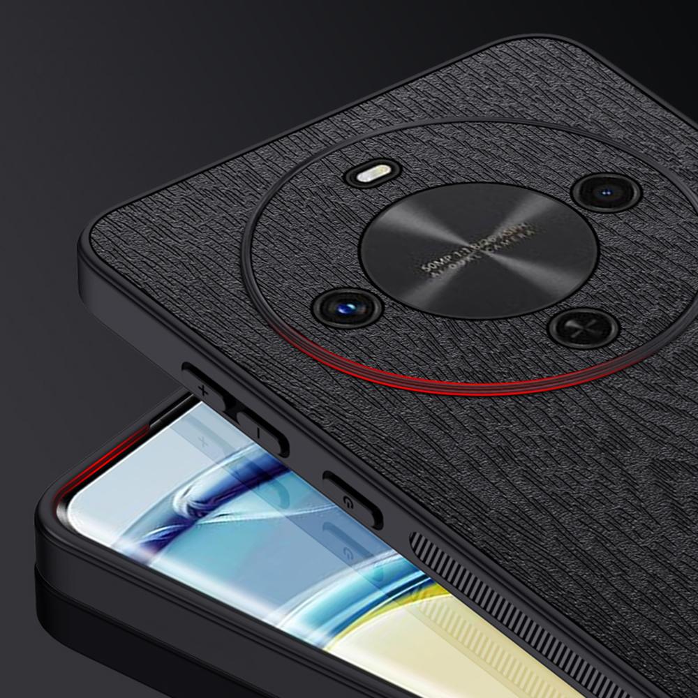 For Honor X70 5G Case Wood Texture PU Leather Coated PC TPU Phone Cover