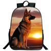 Deutscher Schäferhund Aufdruck Rucksack Große Kapazität Jungen Mädchen Schultaschen Niedlicher Corgi Husky Hund Rucksack Reisetasche Wasserdicht Bücherrucksack
