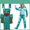 Armadura Steve Minecraft Infantil Fantasia Cosplay Macacão Para Meninos E Meninas Perfeito Para Halloween E Eventos De Fantasia